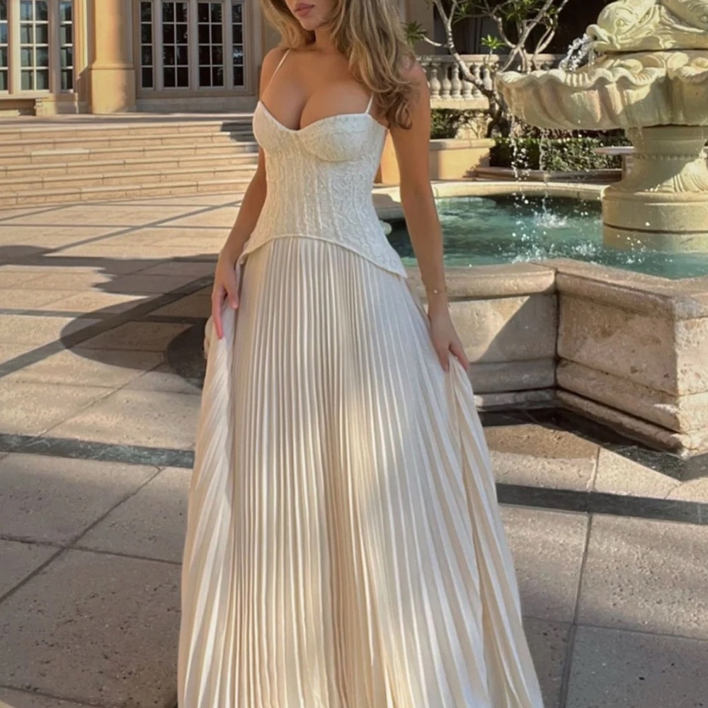 SOLD Fashion Nova Daniella Cream Maxi